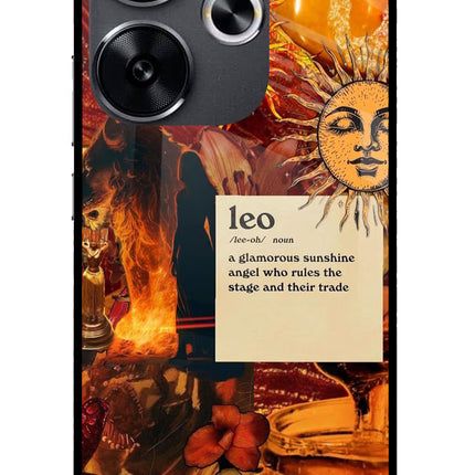 Leo Zodiac Poco F6 5G Glass Case