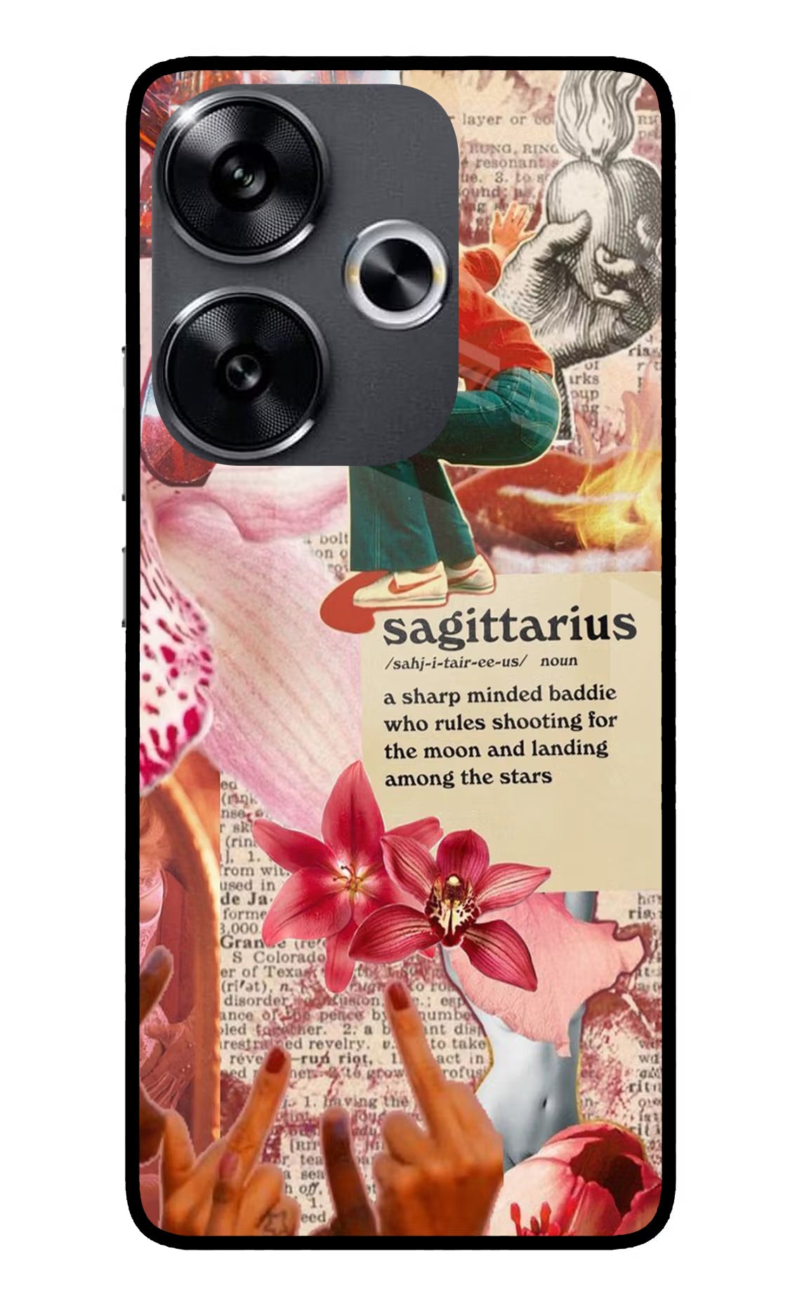 Sagittarius Zodiac Poco F6 5G Glass Case Back Cover by Casekaro