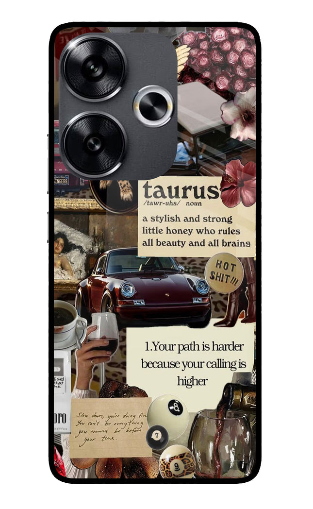 Taurus Zodiac Poco F6 5G Glass Case