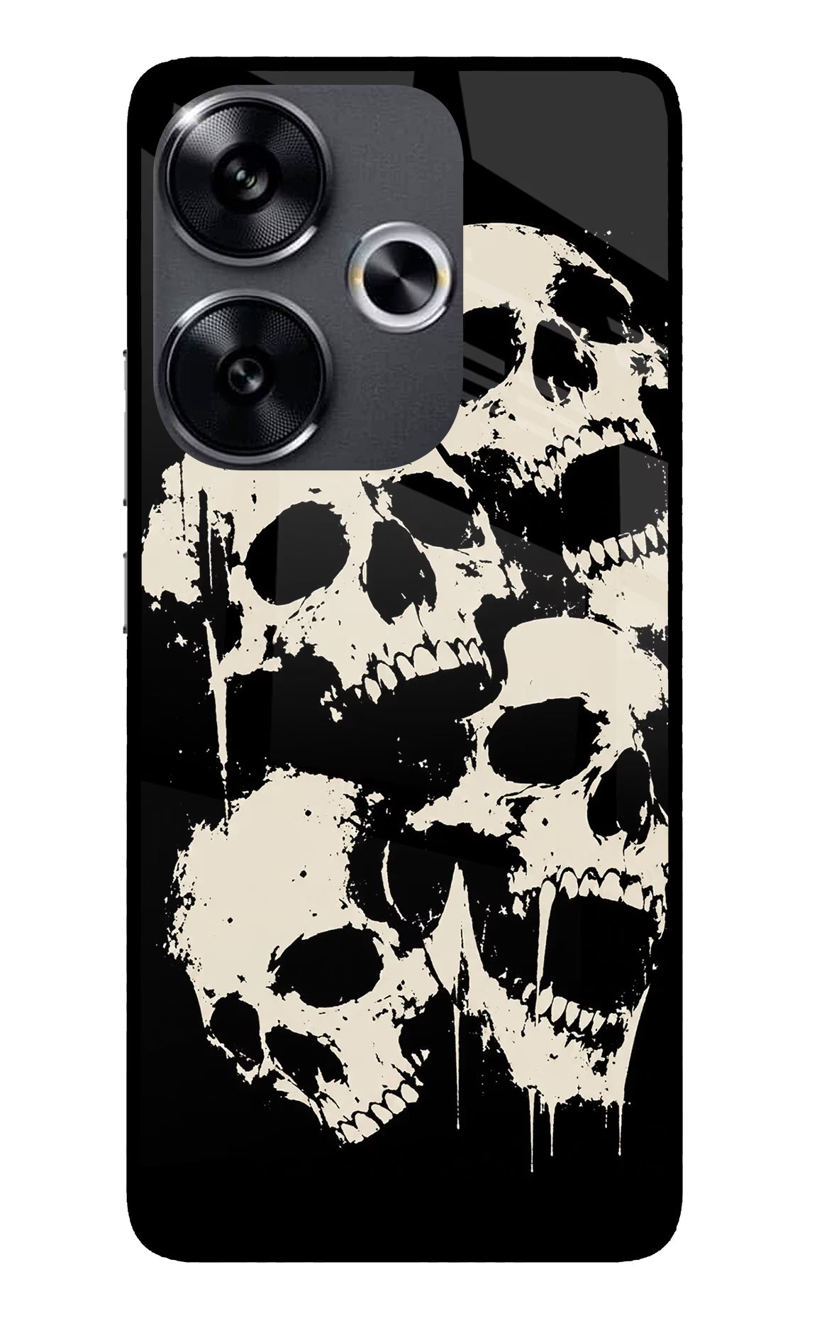 Dead Stack Poco F6 5G Glass Case Back Cover by Casekaro