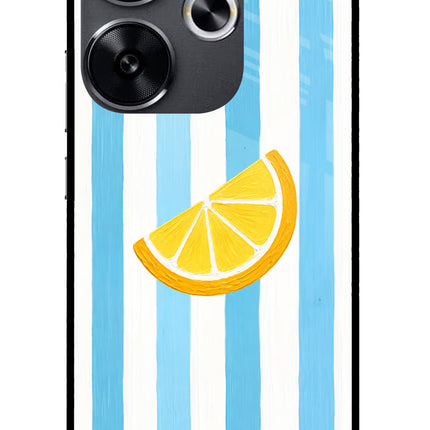Summer Lemon Poco F6 5G Glass Case