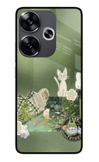 Aesthetic anime Poco F6 5G Glass Case