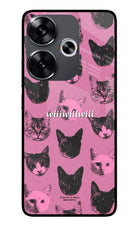Pink Cats Poco F6 5G Glass Case
