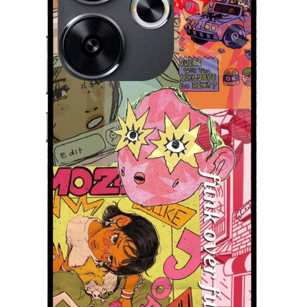 Funkover Poco F6 5G Glass Case Back Cover by Casekaro