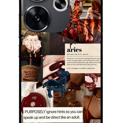 Zodiac Aries Poco F6 5G Glass Case