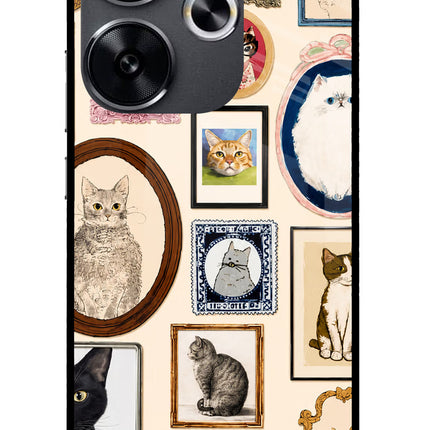 Mirror Cats Poco F6 5G Glass Case