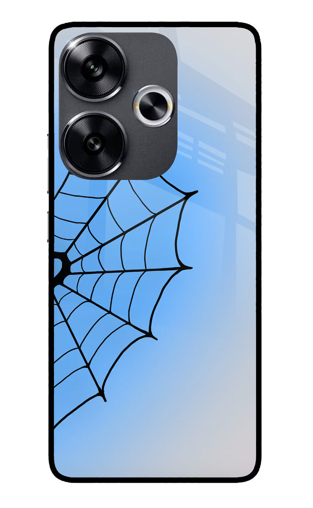 Blue Web Poco F6 5G Glass Case