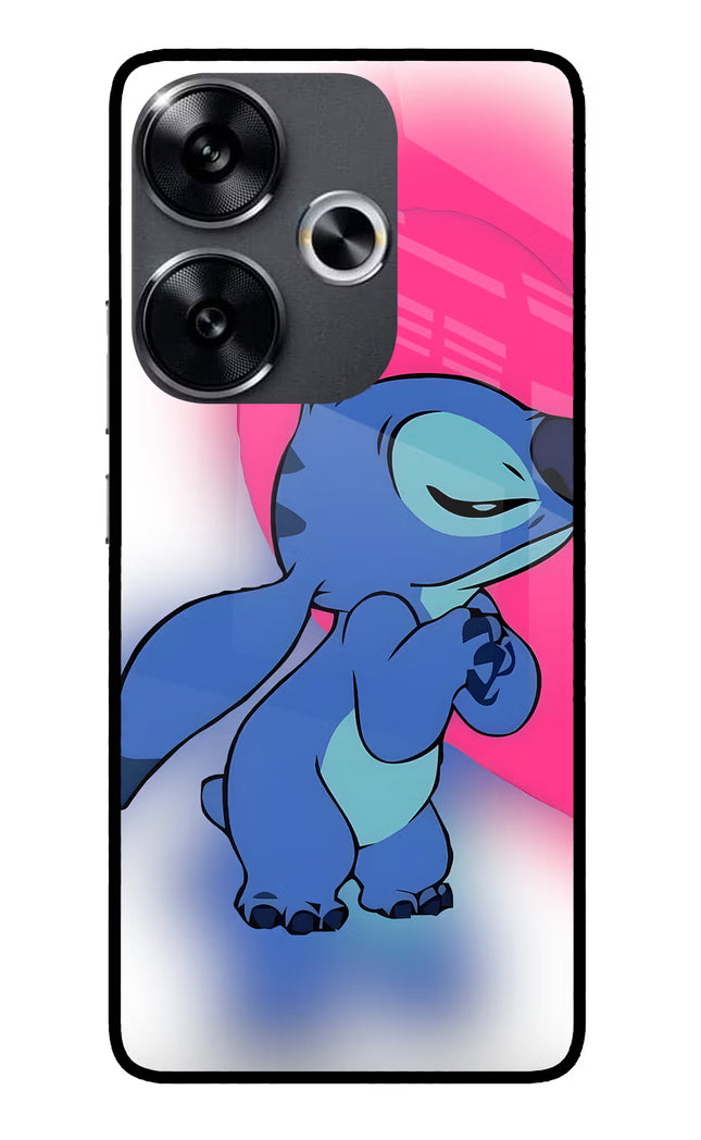 Stitch Hug Poco F6 5G Glass Case