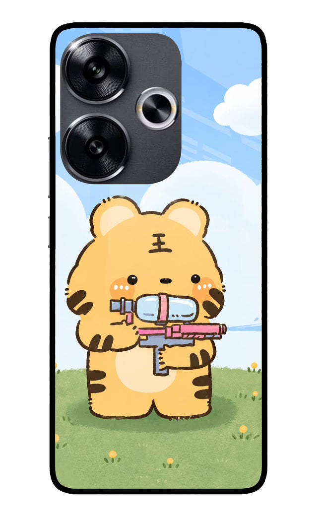 Tiger Treat Poco F6 5G Glass Case