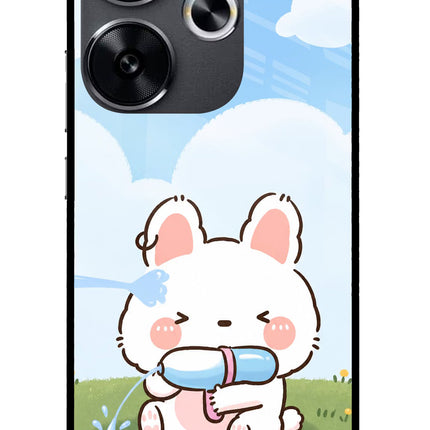 Bunny Treat Poco F6 5G Glass Case