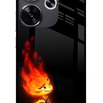 Ember Flame Poco F6 5G Glass Case
