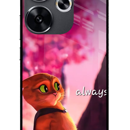 Always Cat Poco F6 5G Glass Case