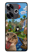 Minecraft Cat Chaos Poco F6 5G Glass Case