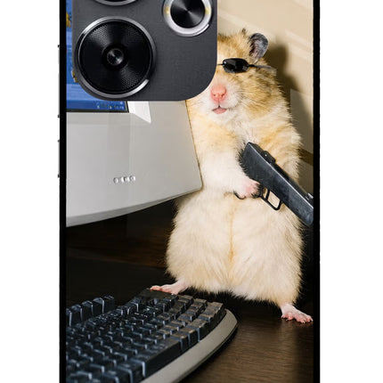 Hacker Hamster Poco F6 5G Glass Case
