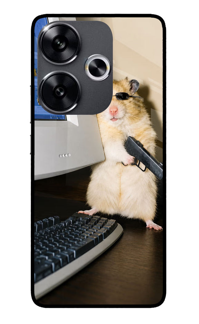 Hacker Hamster Poco F6 5G Glass Case
