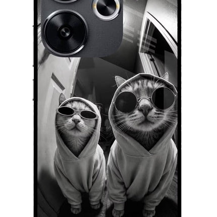 Hood Cats Poco F6 5G Glass Case