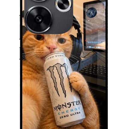 Gamer Cat Energy Poco F6 5G Glass Case