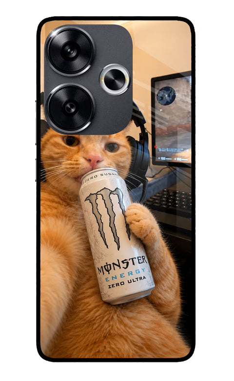 Gamer Cat Energy Poco F6 5G Glass Case