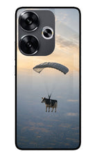 Skydiving Cow Poco F6 5G Glass Case