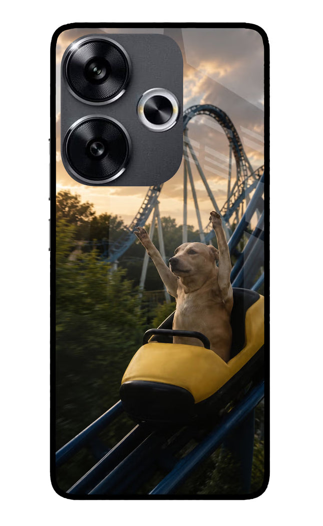 Rollercoaster Dog Poco F6 5G Glass Case
