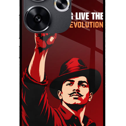 Bhagat Singh Revolution Poco F6 5G Glass Case