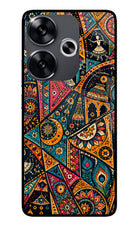 Folk Print Poco F6 5G Glass Case
