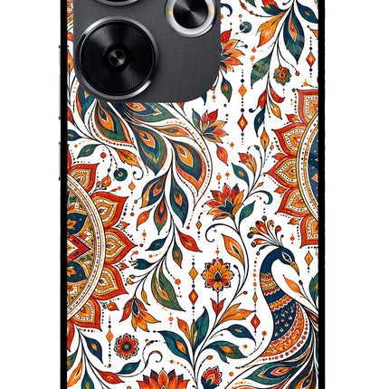 White Mayura Poco F6 5G Glass Case