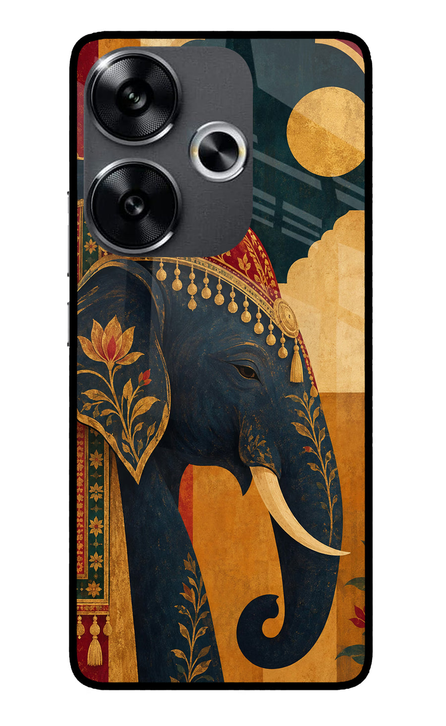 Royal Elephant Poco F6 5G Back Cover, Glass case