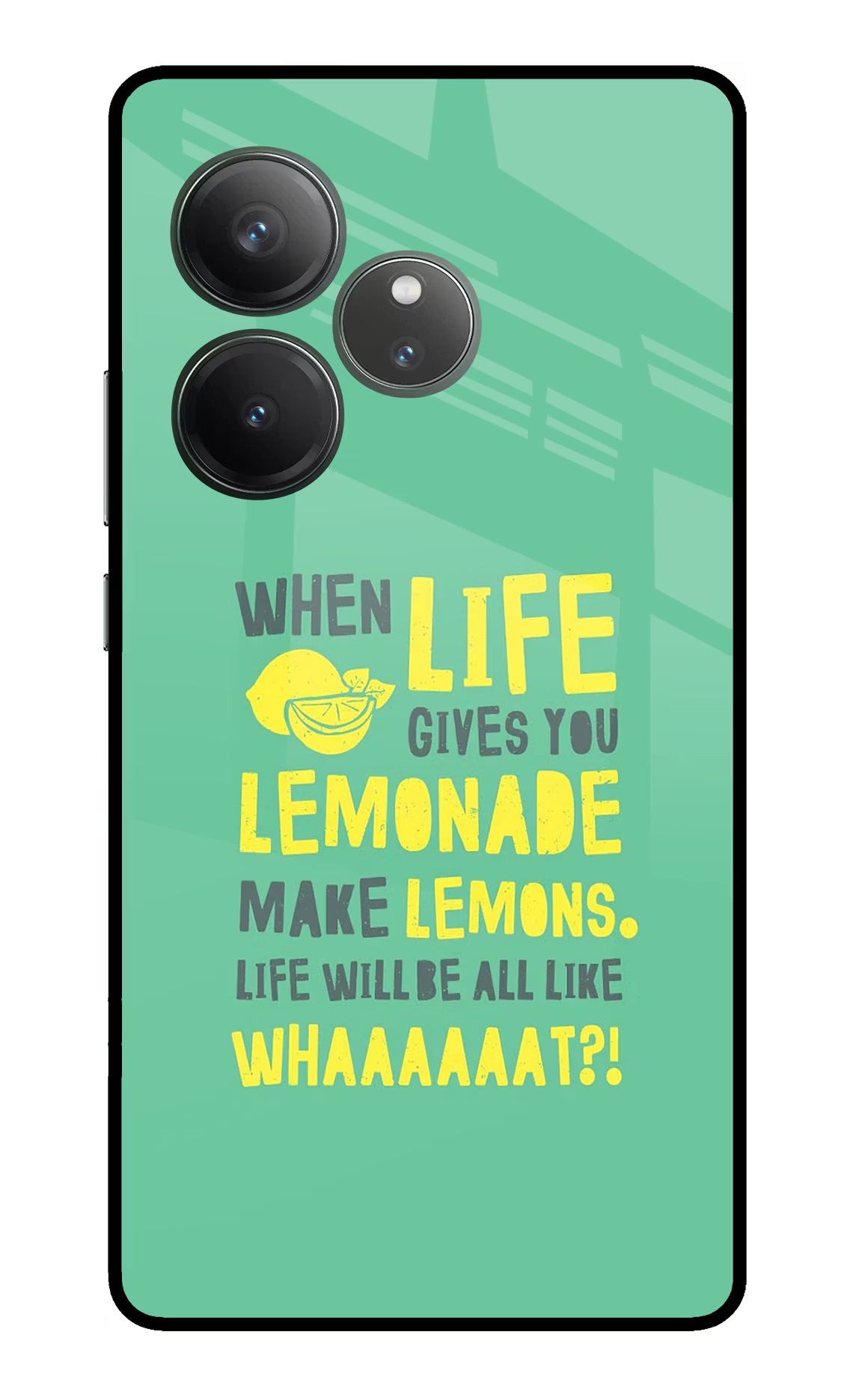 Quote Realme GT 6 Glass Case Back Cover by Casekaro