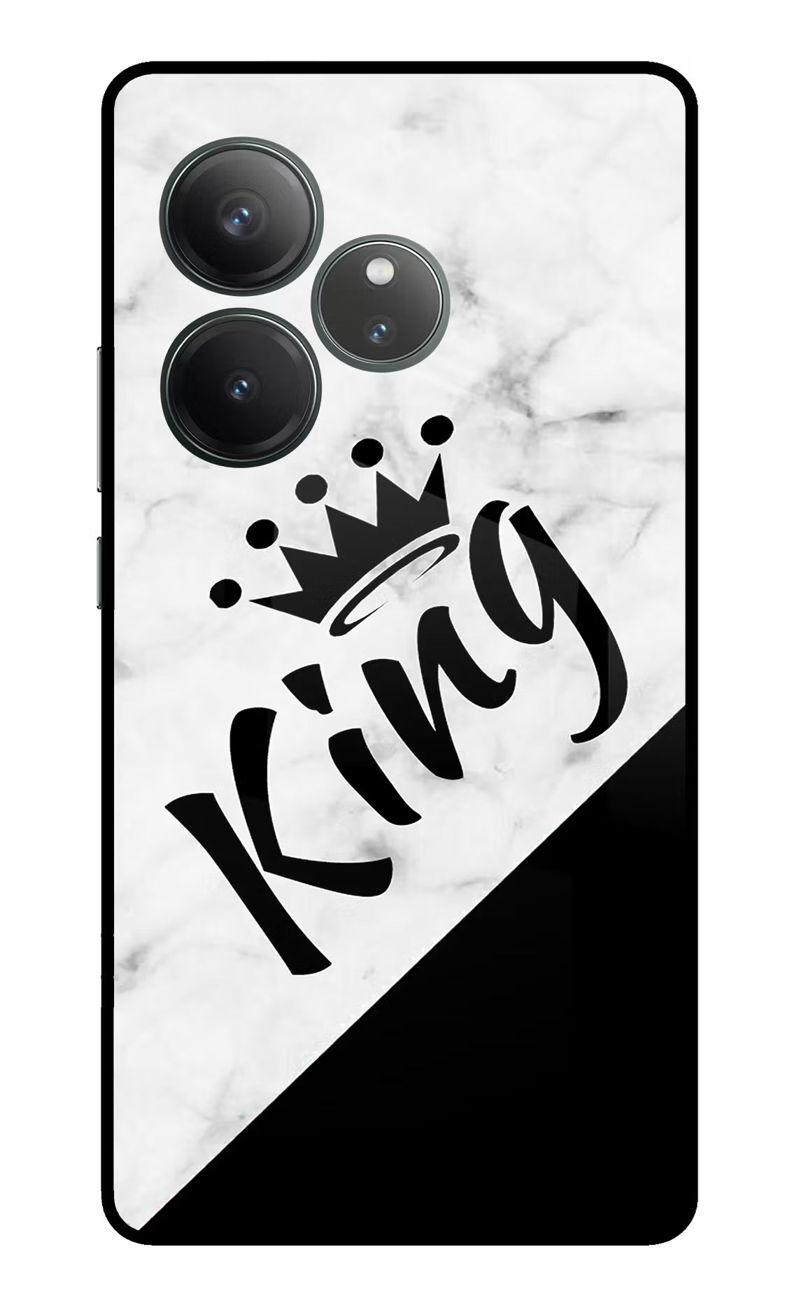 King Realme GT 6 Glass Case Back Cover by Casekaro