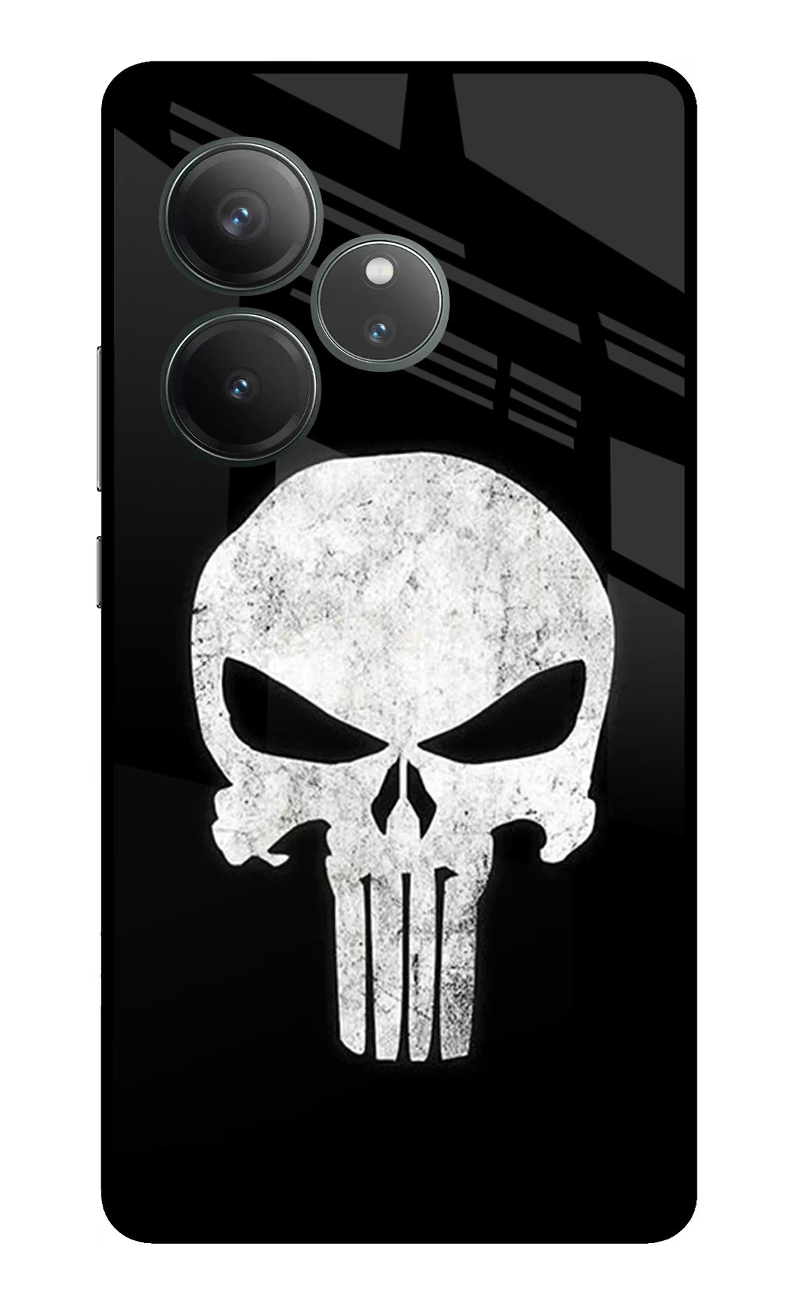 Punisher Skull Realme GT 6 Glass Case Back Cover by Casekaro