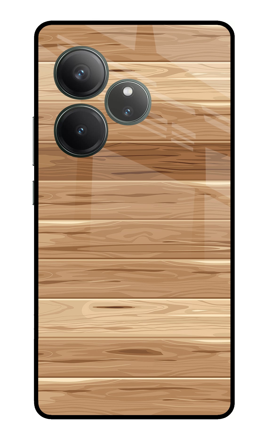 Wooden Vector Realme GT 6 Glass Case