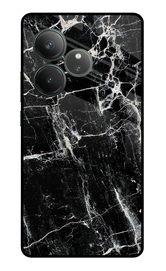 Black Marble Texture Realme GT 6 Glass Case