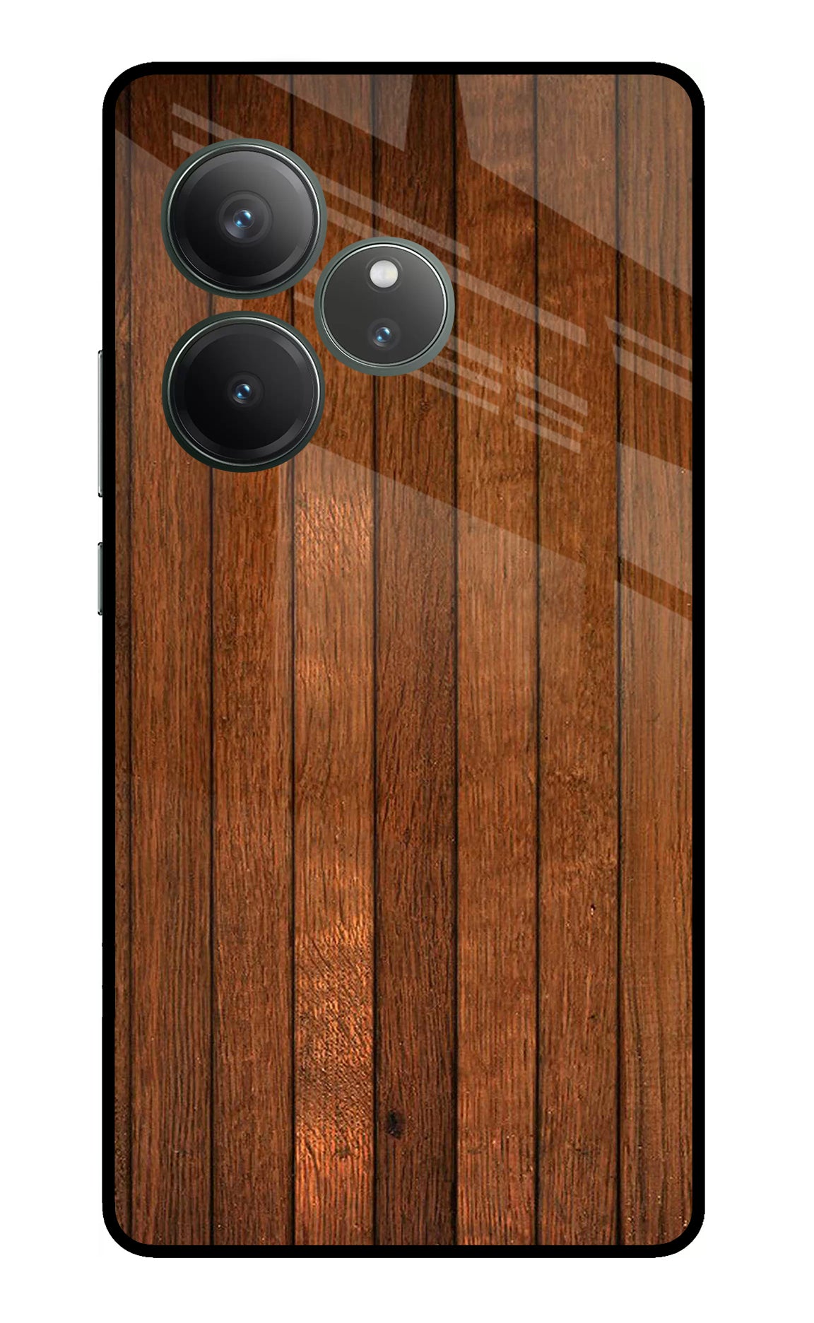 Wooden Artwork Bands Realme GT 6 Glass Case