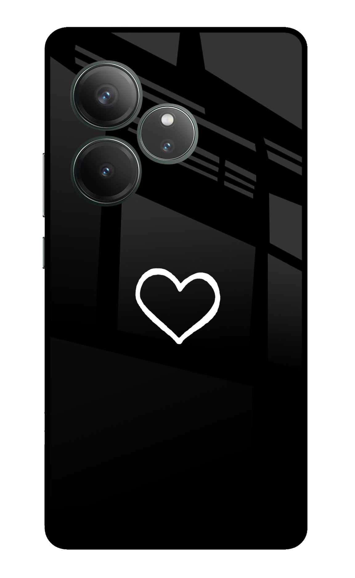 Heart Realme GT 6 Glass Case