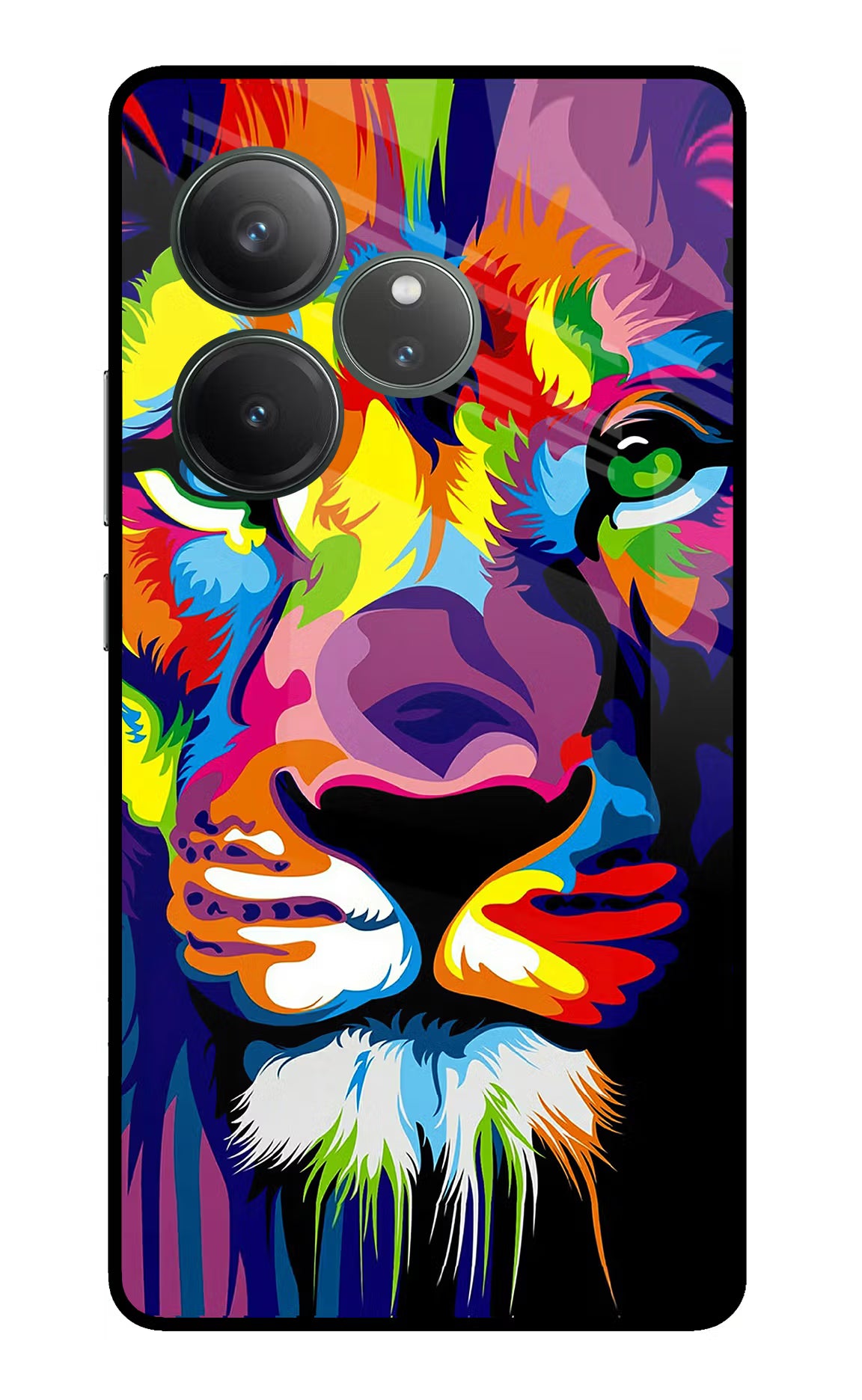 Lion Realme GT 6 Glass Case Back Cover by Casekaro