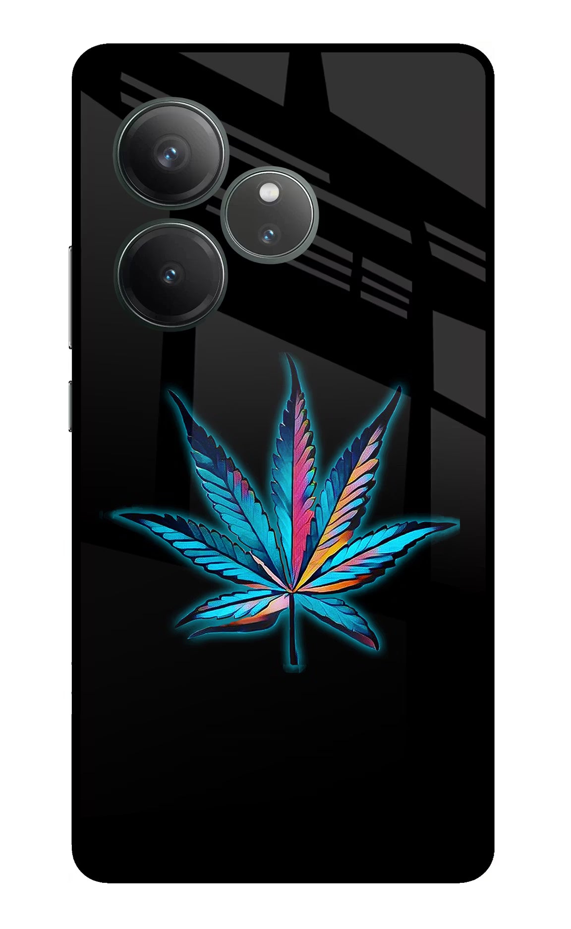 Weed Realme GT 6 Glass Case Back Cover by Casekaro