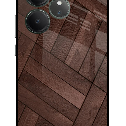 Wooden Texture Design Realme GT 6 Glass Case