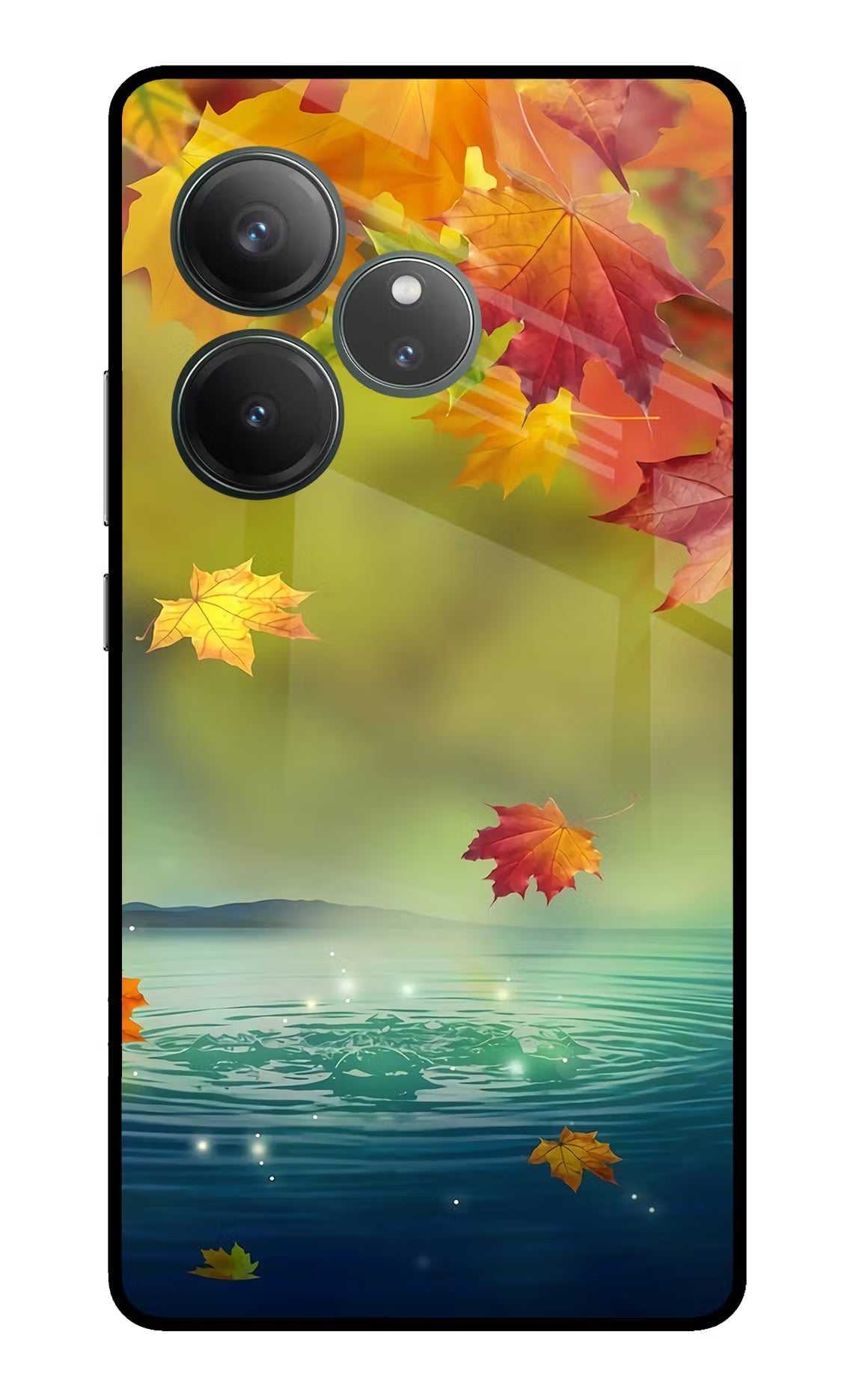Flowers Realme GT 6 Glass Case Back Cover by Casekaro