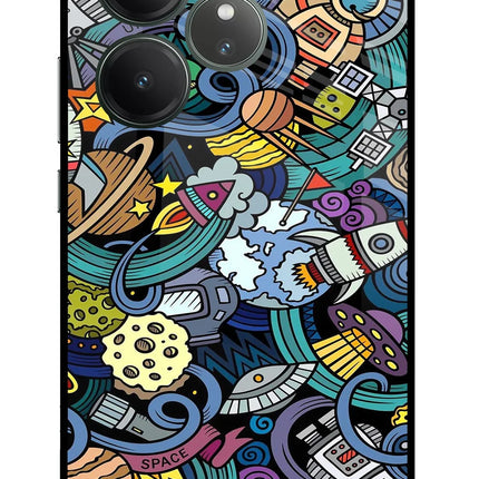 Space Abstract Realme GT 6 Glass Case