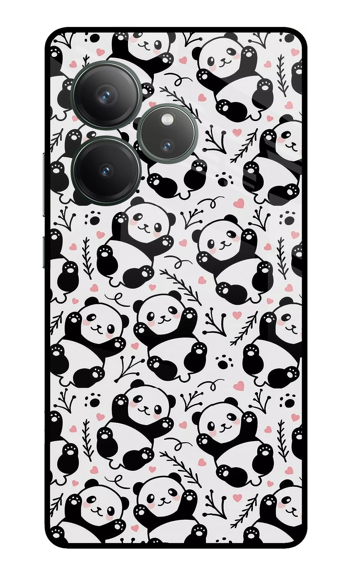 Cute Panda Realme GT 6 Glass Case