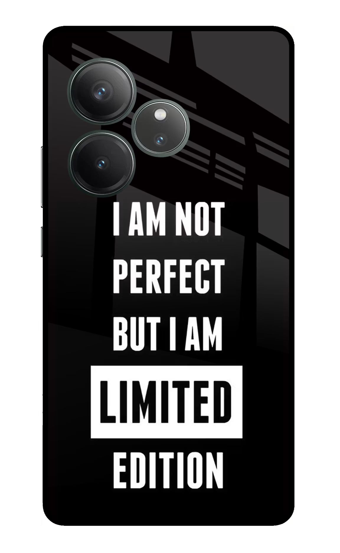 I Am Not Perfect But I Am Limited Edition Realme GT 6 Glass Case Back Cover by Casekaro
