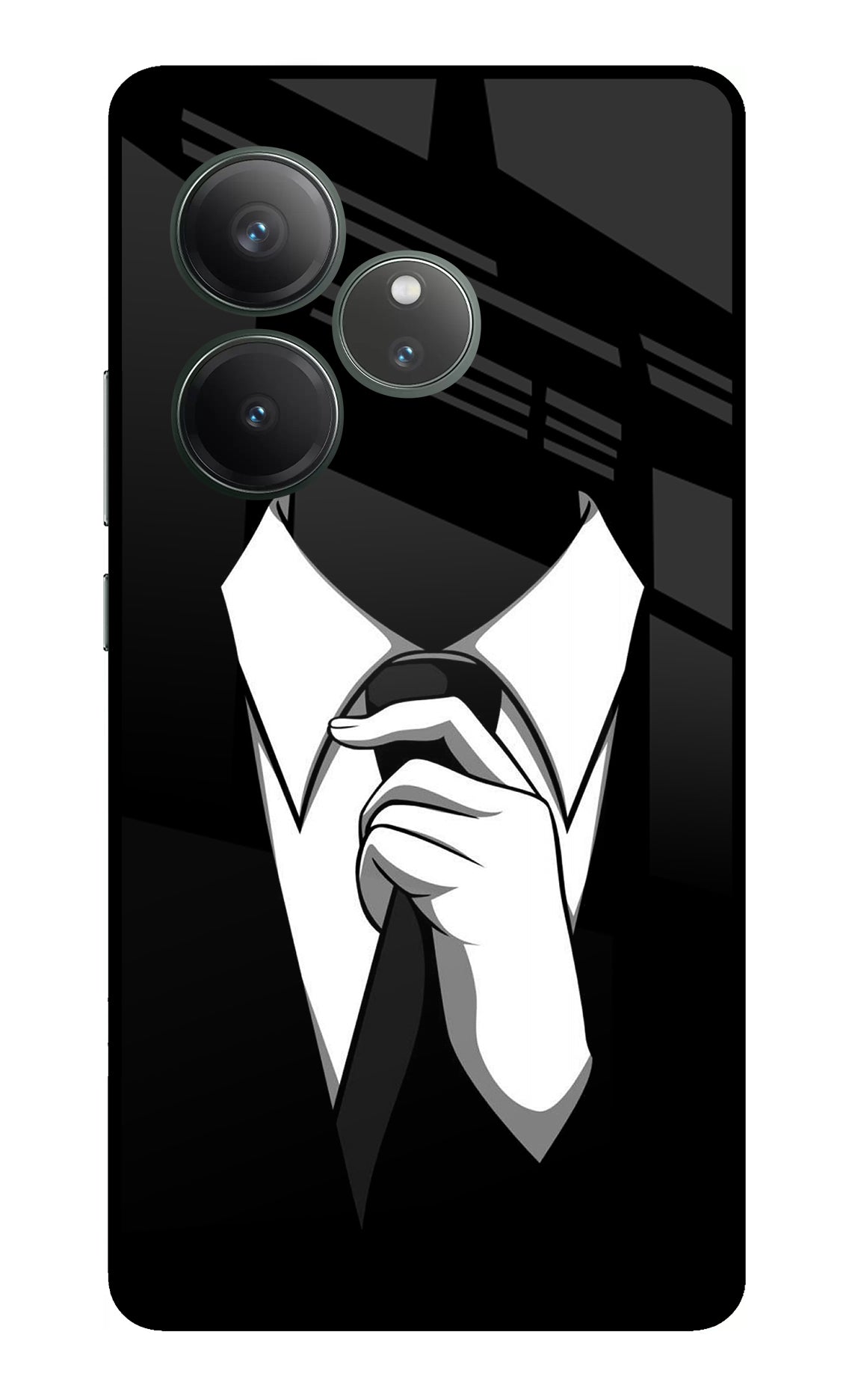 Black Tie Realme GT 6 Glass Case