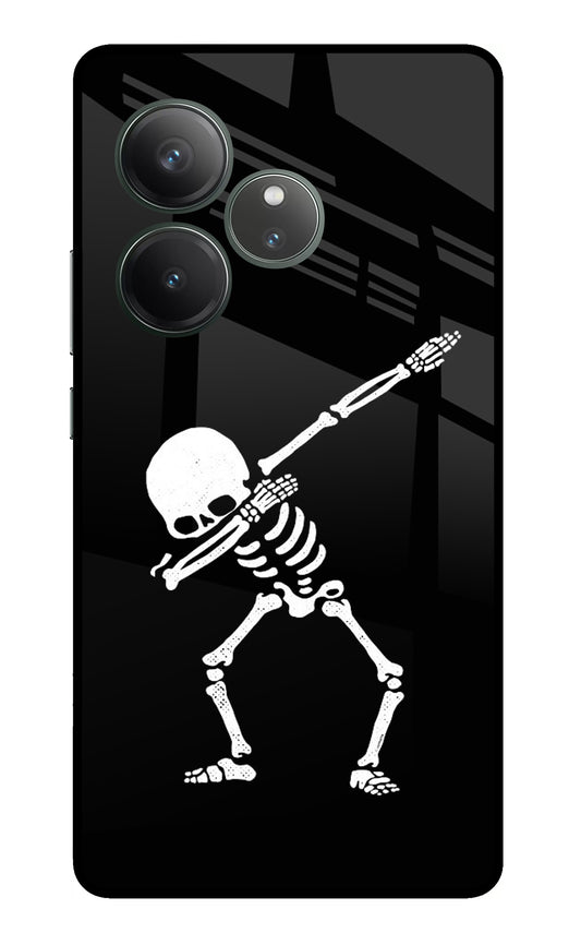 Dabbing Skeleton Art Realme GT 6 Glass Case