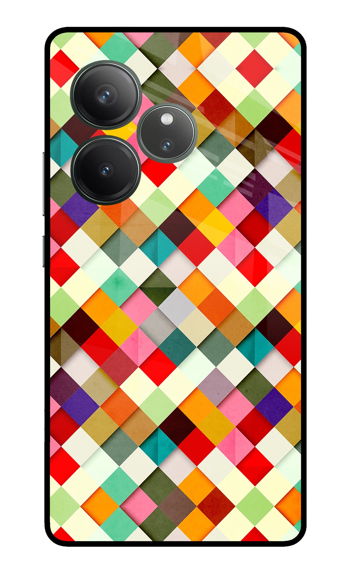 Geometric Abstract Colorful Realme GT 6 Glass Case