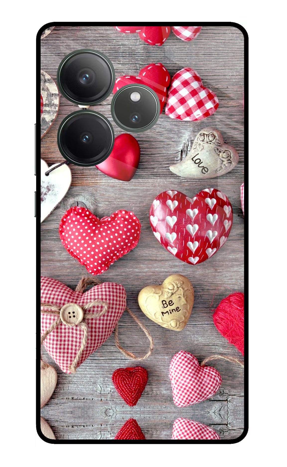 Love Wallpaper Realme GT 6 Glass Case Back Cover by Casekaro