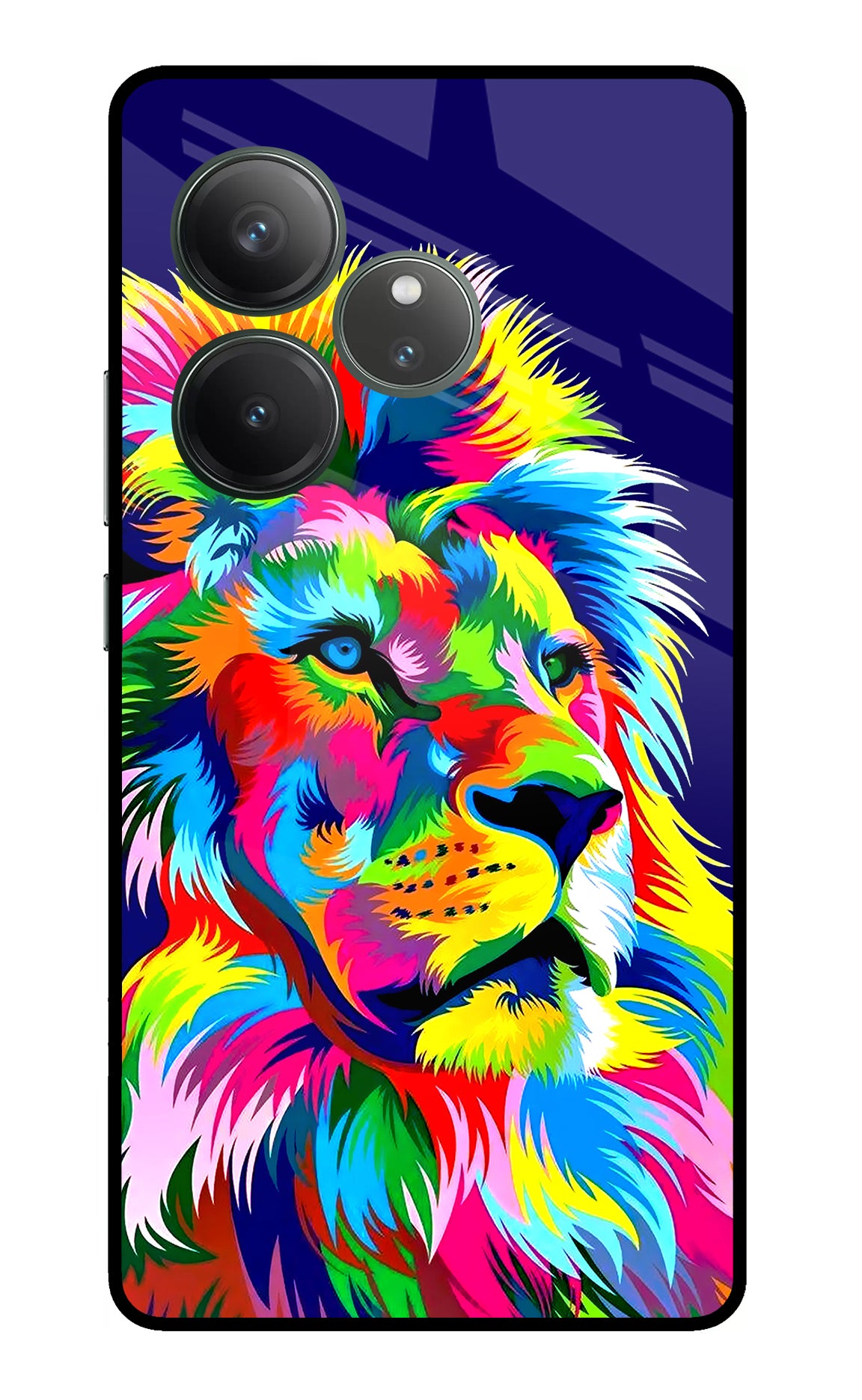 Vector Art Lion Realme GT 6 Glass Case