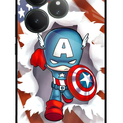 Captain America Realme GT 6 Glass Case