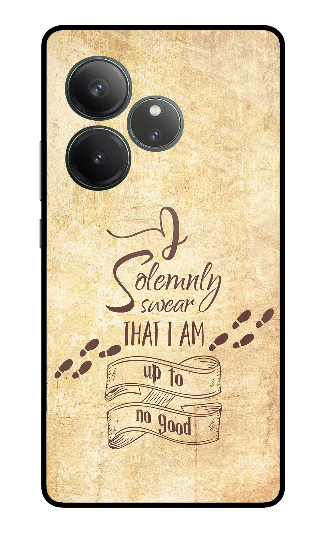 I Solemnly swear that i up to no good Realme GT 6 Glass Case Back Cover by Casekaro