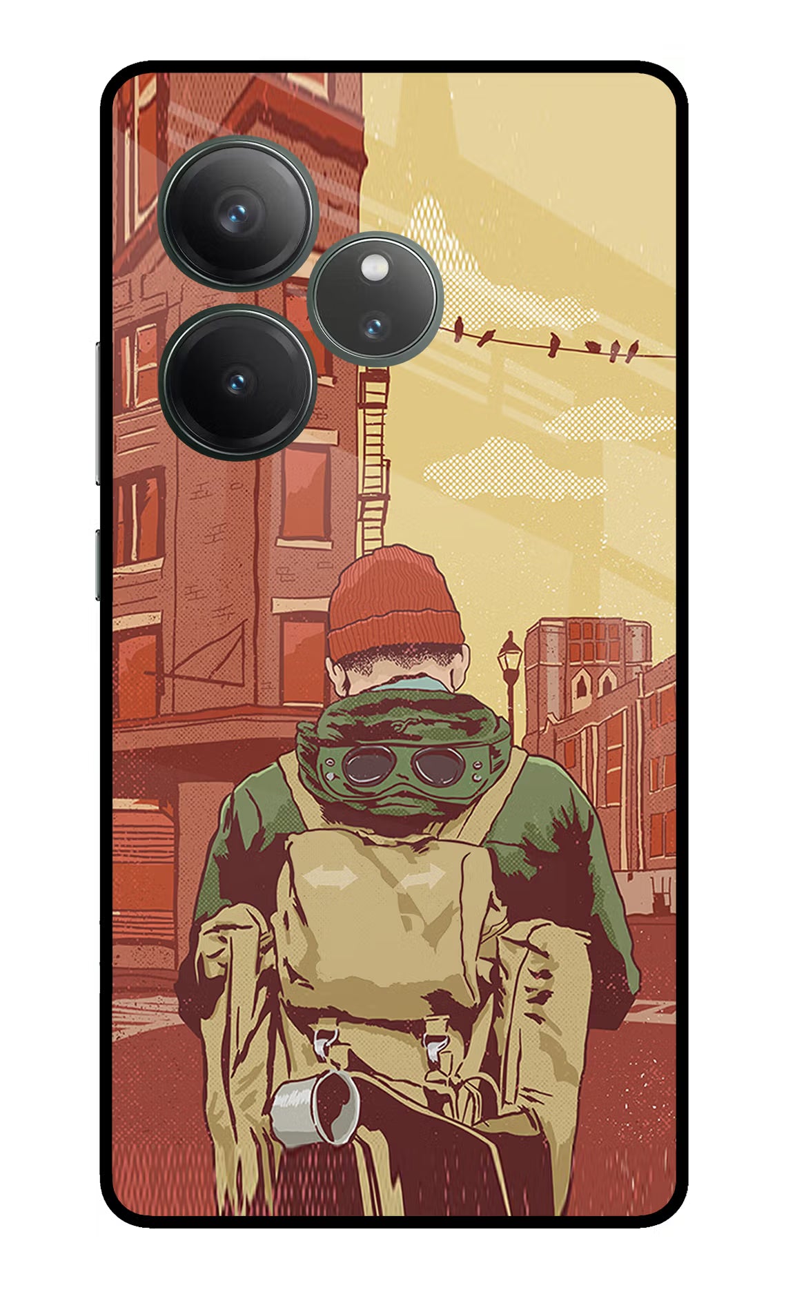 Adventurous Realme GT 6 Glass Case Back Cover by Casekaro